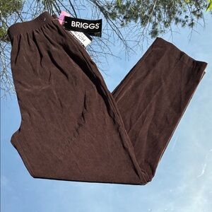 Briggs New York Women's Straight Leg Pants in Chocolate Brown